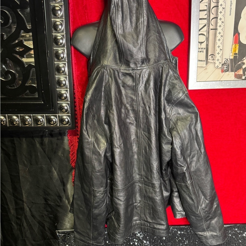 JACQUELINE FERRAR Genuine Lambskin Leather Jacket - Picture 7 of 8